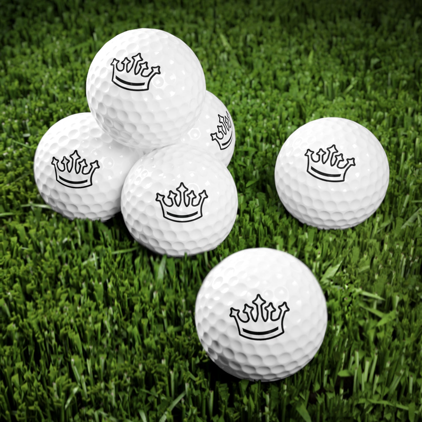 Crowned Golf Balls, 6pcs