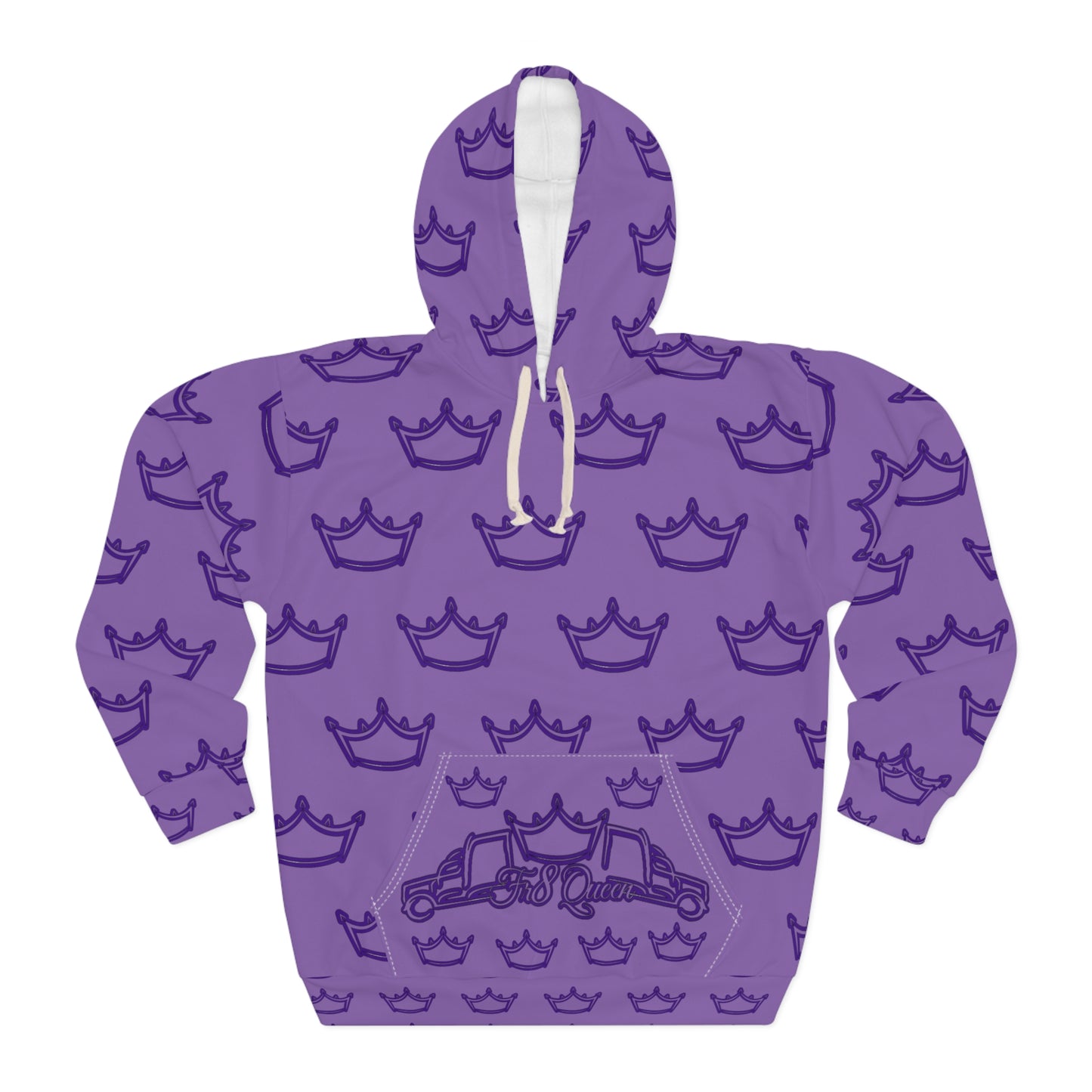 Fr8Queen Purple Crowned Pullover Hoodie